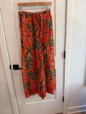 FARM RIO Vibrant Orange Tropical pants
